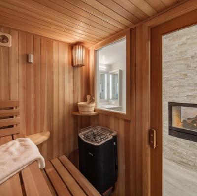 Interior of a  modern sauna